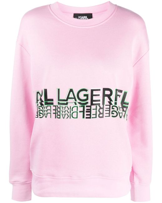 Karl Lagerfeld logo-print crew-neck sweatshirt