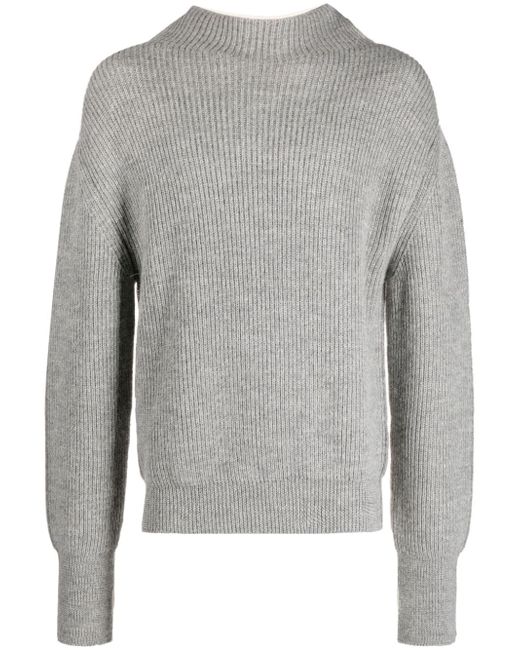 There Was One two-tone ribbed-knit jumper