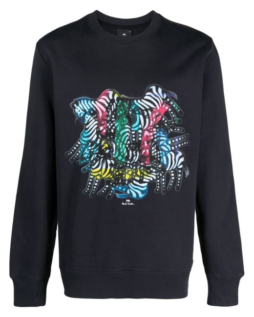 PS Paul Smith Kaleidoscope zebra-print sweatshirt