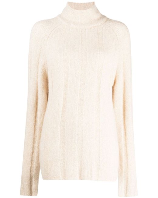Loulou Studio wide-ribbed roll-neck jumper