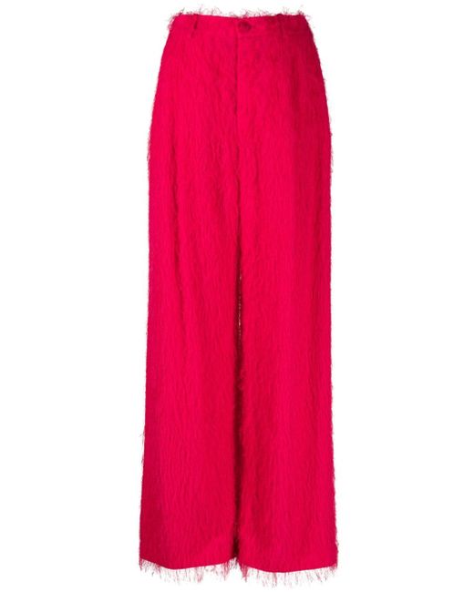 Lapointe high-waisted textured trousers