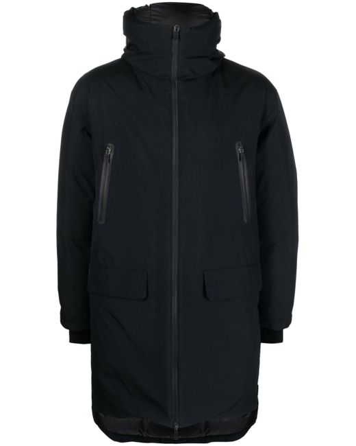 Herno logo-print zip-up hooded down coat