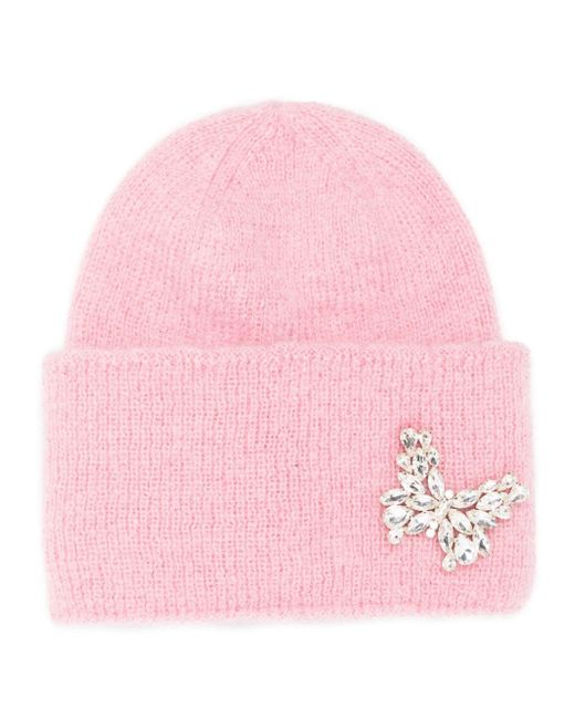 Blugirl butterfly-charm ribbed beanie