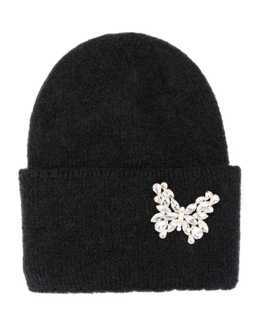 Blugirl butterfly-charm ribbed beanie