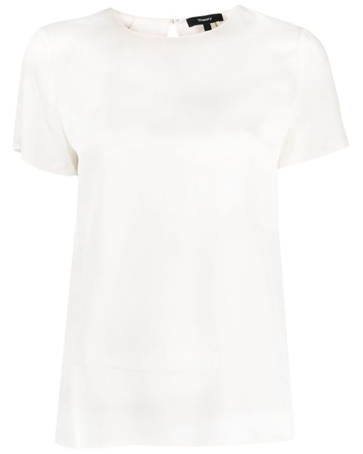 Theory georgette short-sleeved blouse