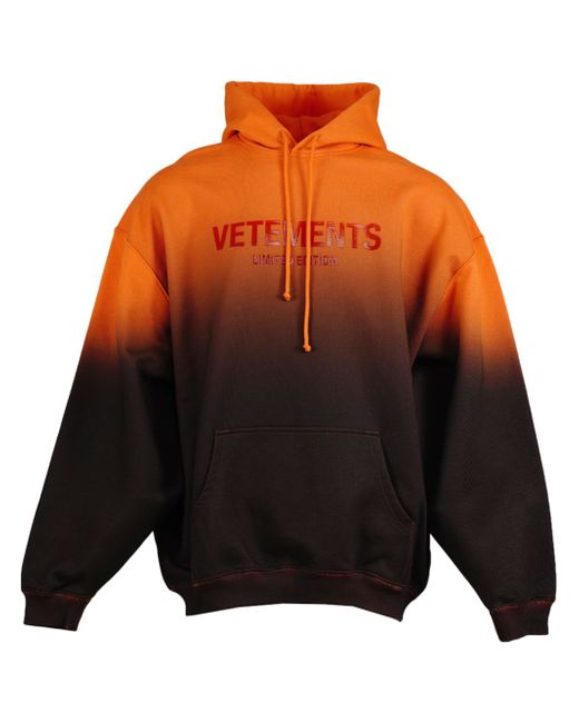 Vetements logo-print gradient-effect hoodie