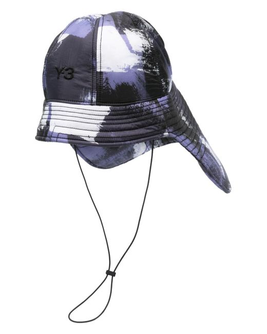 Y-3 neck-flap quilted bucket hat