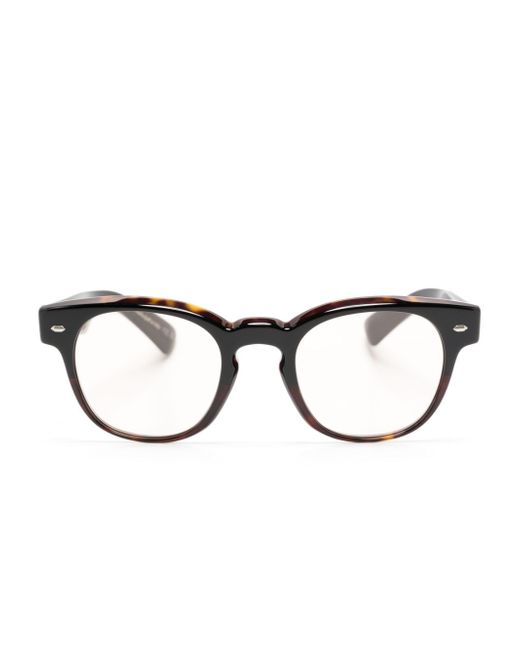 Oliver Peoples tortoiseshell-effect round-frame glasses