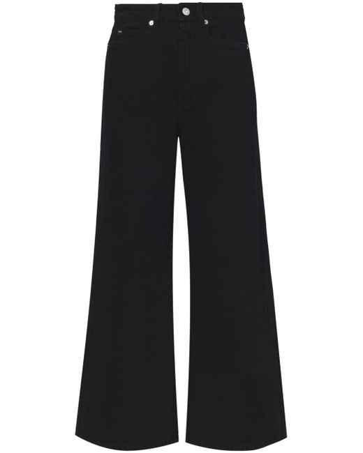 Proenza Schouler White Label logo-patch cropped jeans