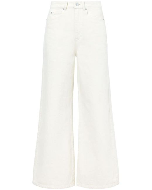 Proenza Schouler White Label logo-patch cropped jeans