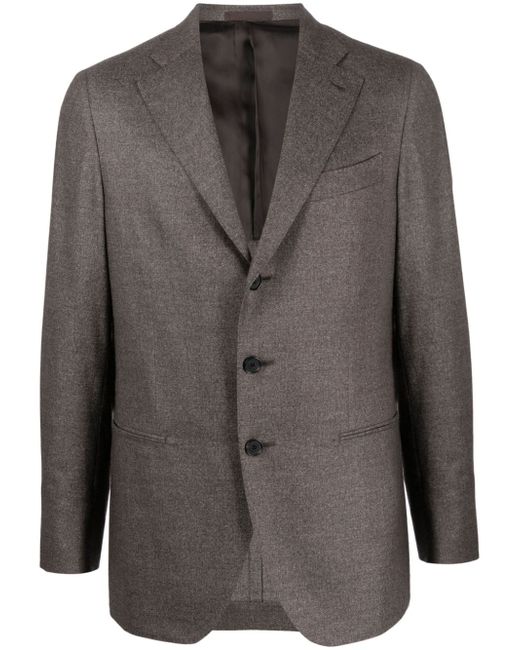 Caruso single-breasted wool blazer
