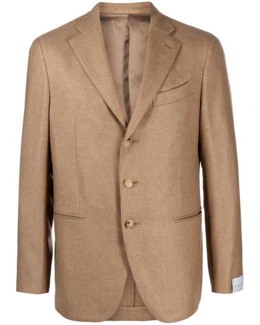 Caruso single-breasted wool-cashmere blazer