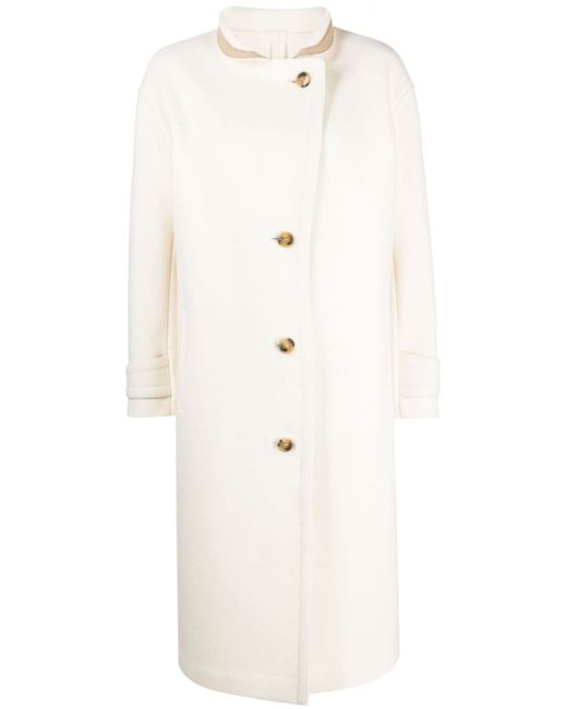 Yves Salomon virgin wool single-breasted coat
