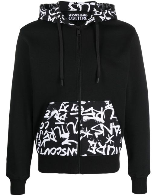 Versace Jeans Couture graffiti-print zip-up hoodie
