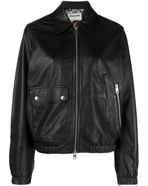 Zadig & Voltaire zip-up leather jacket