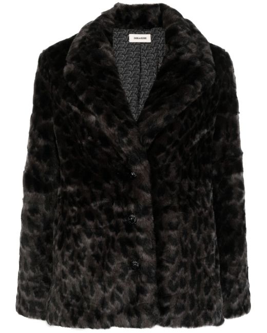 Zadig & Voltaire button-up faux-fur coat