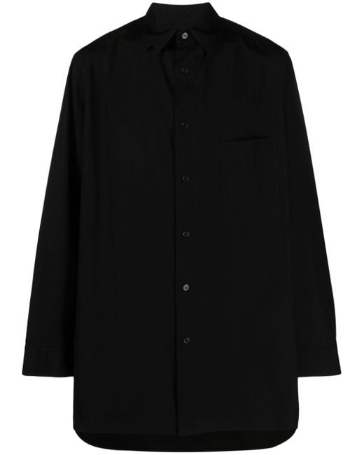 Yohji Yamamoto long-sleeved spread-collar shirt