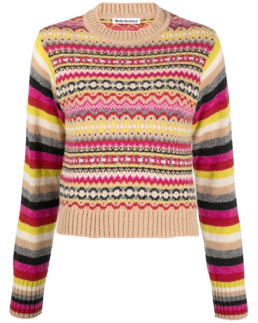 Molly Goddard intarsia-knit lambs-wool jumper