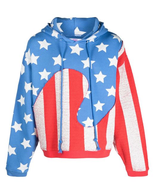 Erl flag-print hoodie