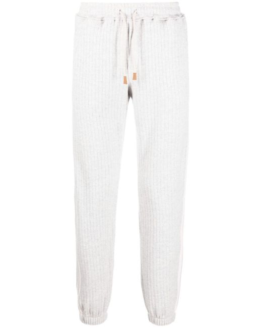 Eleventy ribbed wool-cashmere track pants