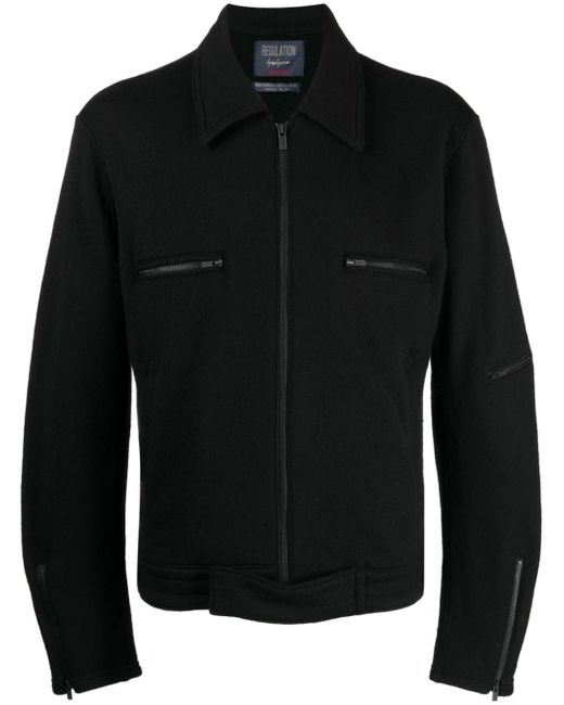 Yohji Yamamoto zip-up wool shirt jacket
