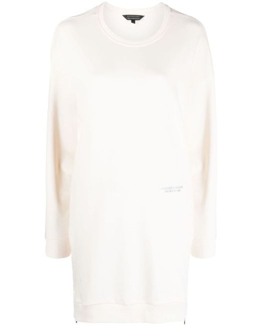 Armani Exchange cotton-blend sweatshirt dress