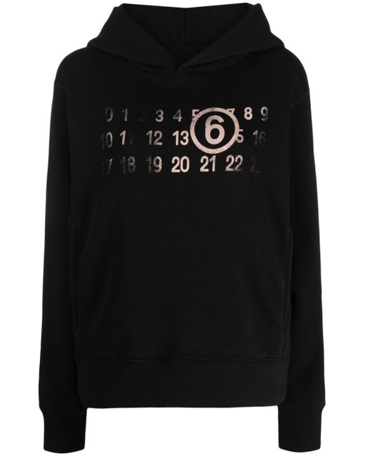 Mm6 Maison Margiela logo-print cotton blend hoodie