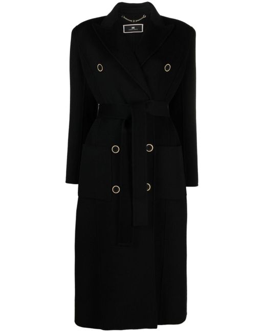 Elisabetta Franchi double-breasted wool-blend coat