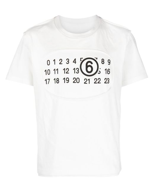 Mm6 Maison Margiela numbers-print T-shirt