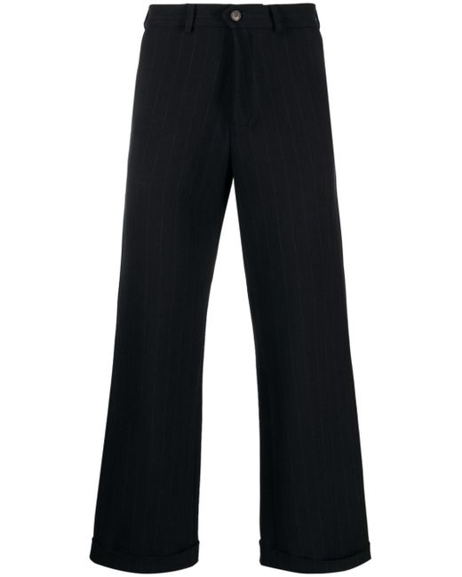 Société Anonyme pinstripe-pattern straight-leg trousers
