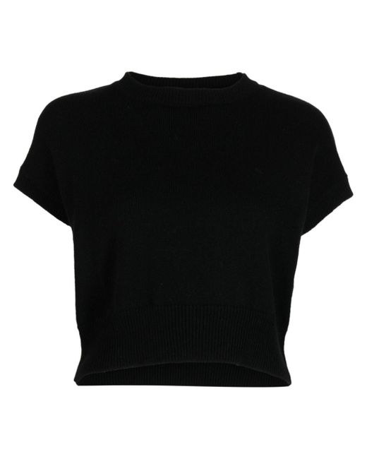 Teddy Cashmere knitted crop top