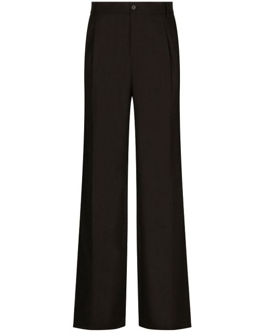 Dolce & Gabbana dart-detailing wide-leg trousers