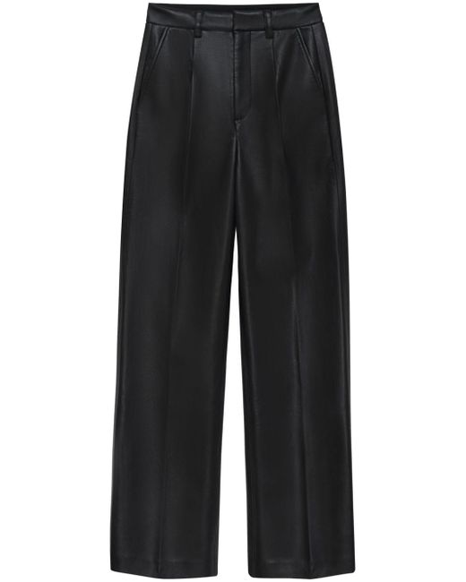 Anine Bing wide-leg recycled-leather trousers