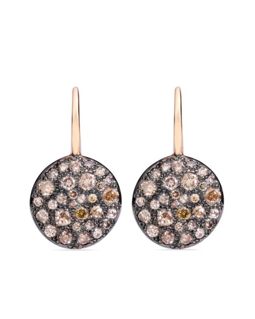 Pomellato 18kt rose gold Sabbia brown diamond earrings