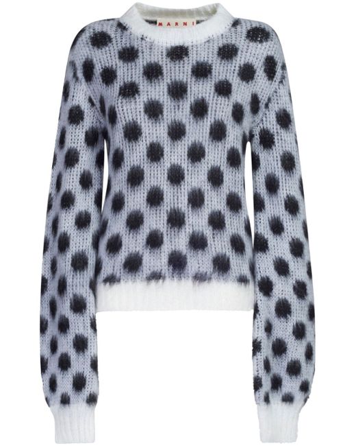 Marni polka-dot wide-sleeved jumper