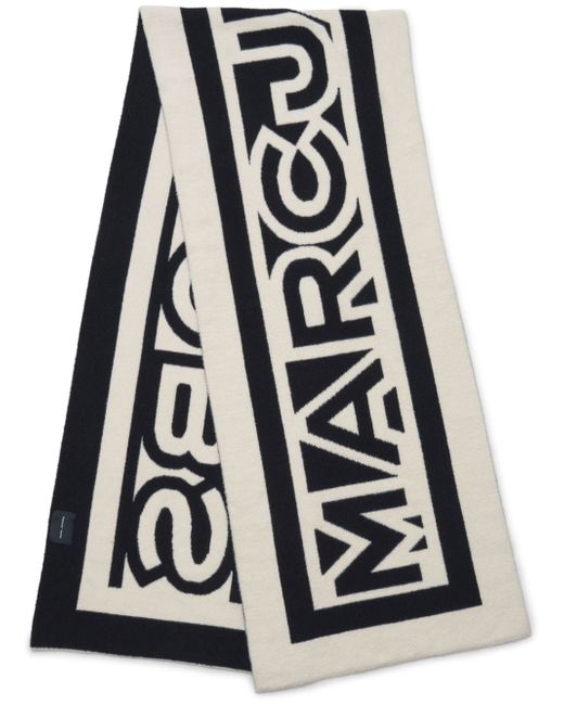 Marc Jacobs Flock Logo stripe scarf