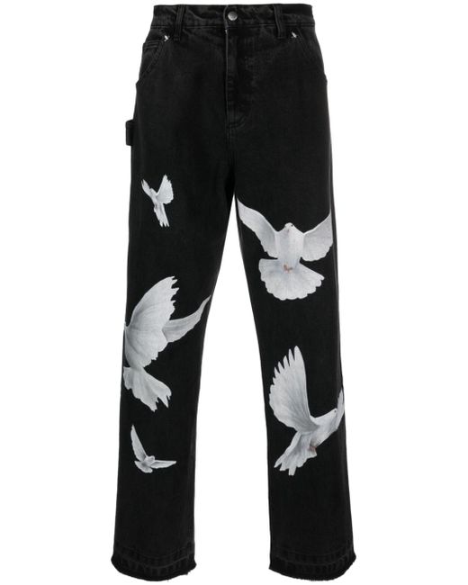 3Paradis Freedom Doves straight-leg jeans