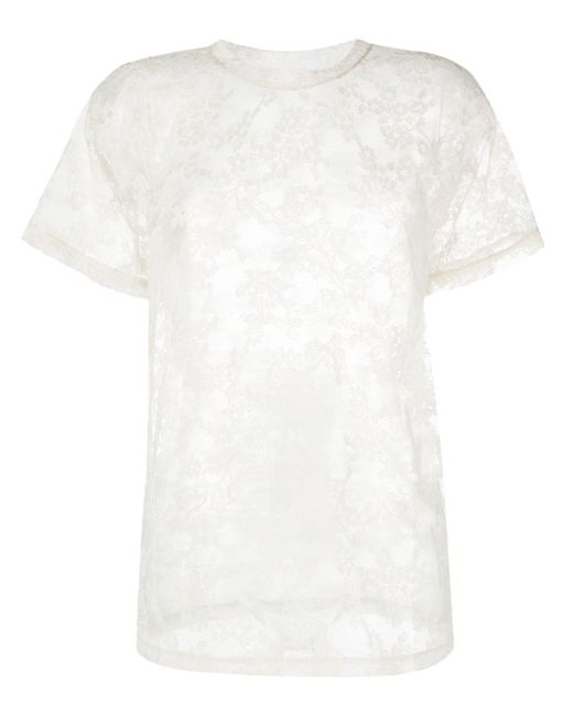 P.A.R.O.S.H. short-sleeved lace T-shirt