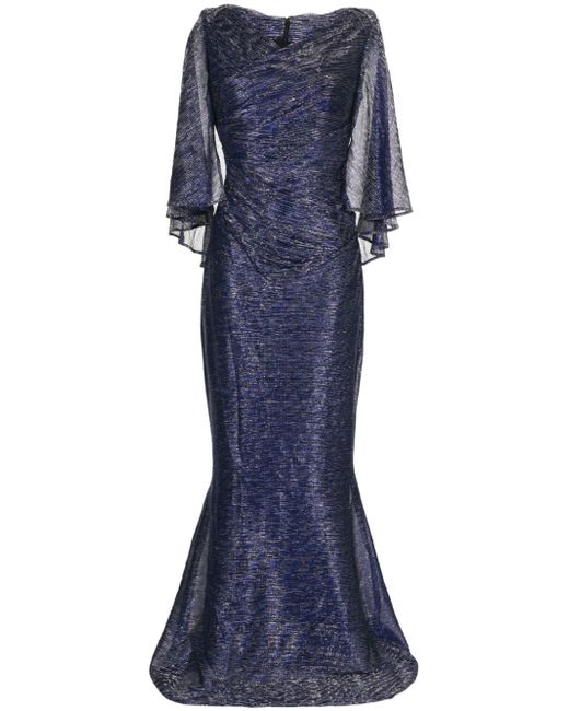 Talbot Runhof Doris metallic-voile gown
