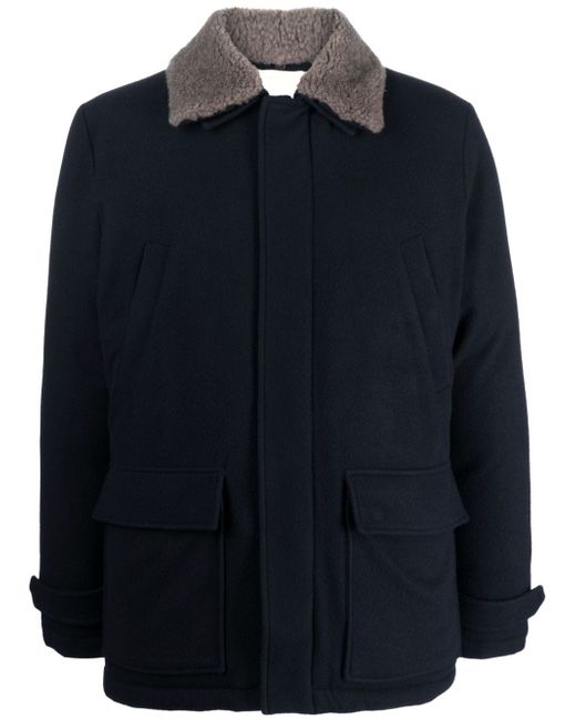 Eleventy padded single-breasted wool coat