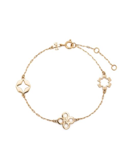 Tory Burch Kira Clover charm-detail chain bracelet