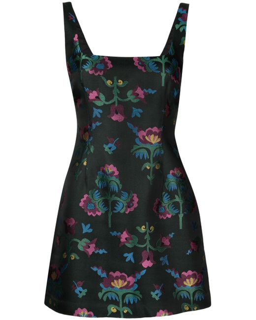 Cynthia Rowley floral-jacquard sleeveless minidress