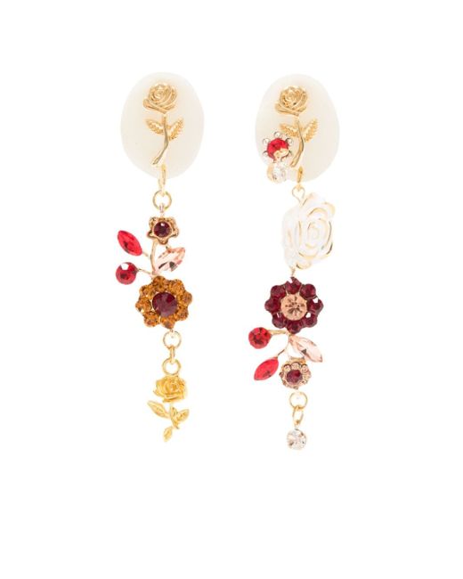 Amir Slama floral crystal-embellished earrings