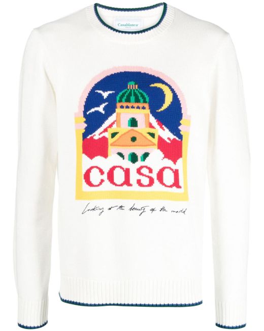 Casablanca Casa intarsia-knit jumper