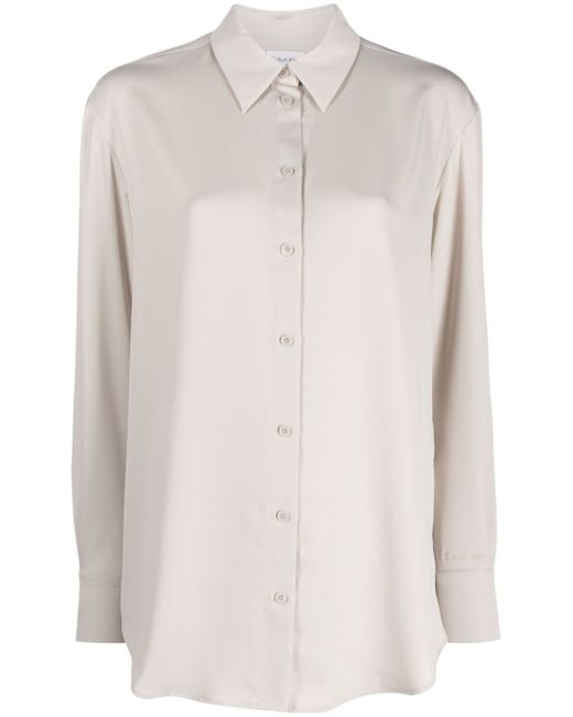Calvin Klein straight-point collar long-sleeve shirt