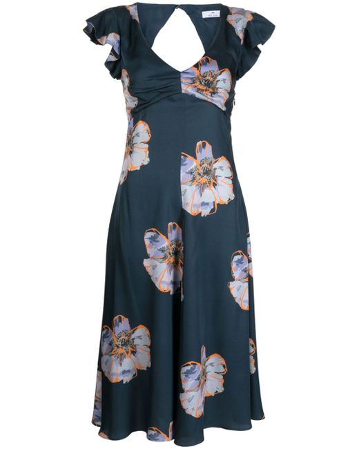 PS Paul Smith floral-print V-neck dress