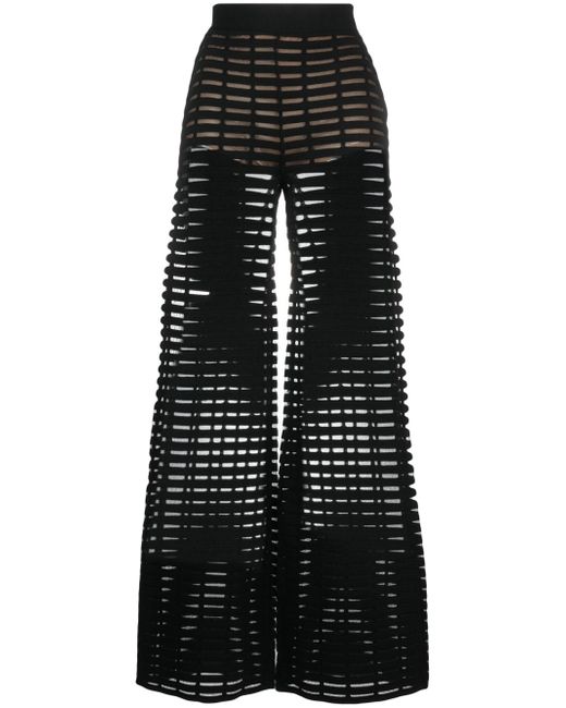 Genny high-waisted sheer trousers