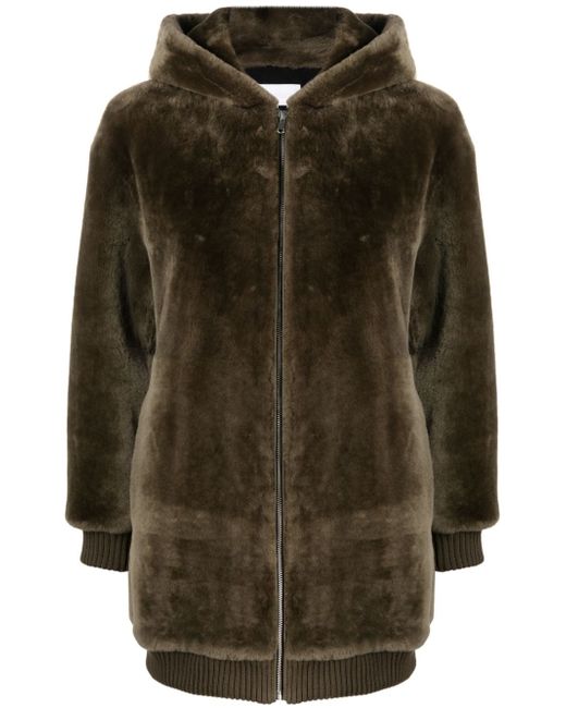 Yves Salomon hooded shearling coat