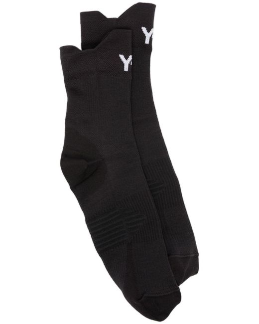 Y-3 logo-intarsia ribbed socks