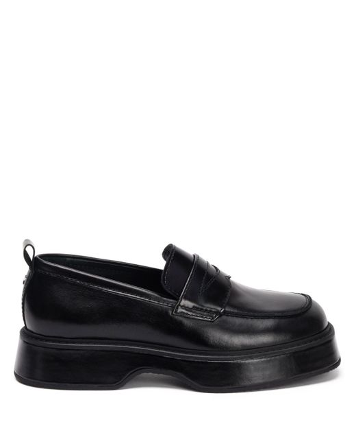 AMI Alexandre Mattiussi square-toe leather loafers